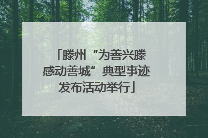 滕州“为善兴滕 感动善城”典型事迹发布活动举行